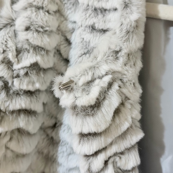 Planet Gold Textured Teddy Jacket - Cream - Picture 5 of 8